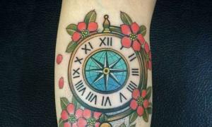 Татуировки часов Тату с песочными часами