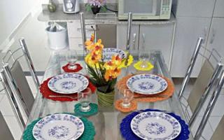 Crocheted napkins for table setting