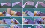 Trandafir de hârtie origami: câteva opțiuni simple de asamblare