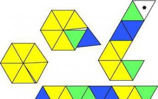 Jaunums: Flexagons Kā izveidot papīra flexagon diagrammu bērniem