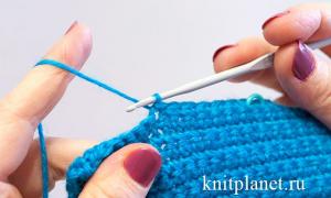 Partial knitting method or shortened rows