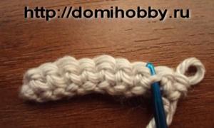 How to crochet a rope of thread