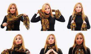 How beautifully you can tie any scarf around your neck
