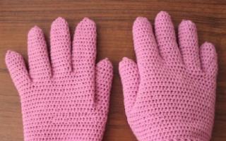 Crochet gloves: diagram and description using the example of two easy-to-make models